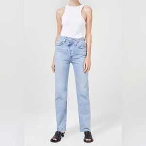 Agolde Los Anveles Criss Cross Straight in Dimension Light Indigo size 26